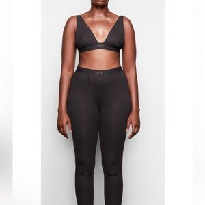 SKIMS Black Cotton Rib Leggings
